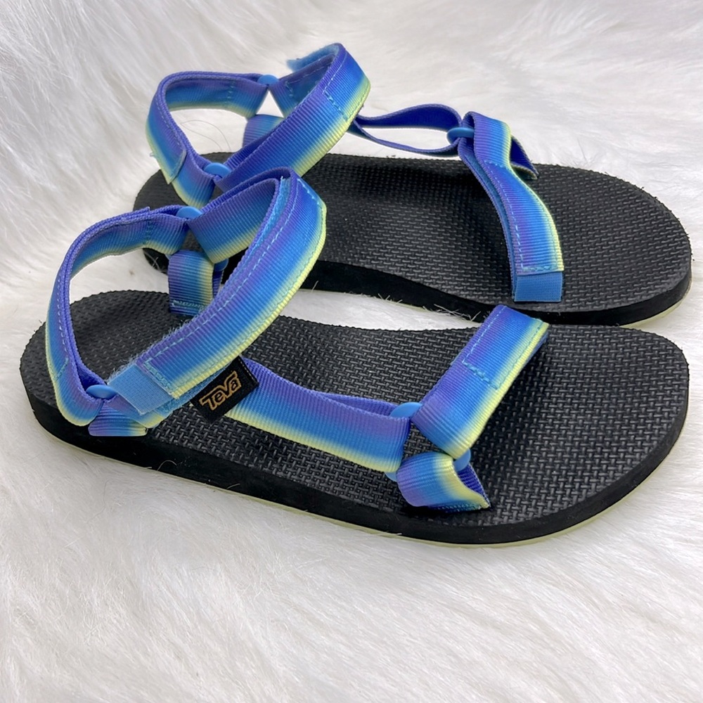 Teva Girl's Original Universal Gradiate Sandal Shadow Lime Size 6
